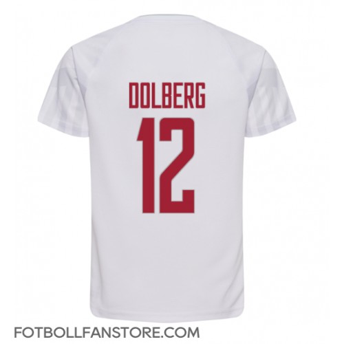 Danmark Kasper Dolberg #12 Borta matchtröja VM 2022 Kortärmad Billigt
